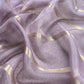 Purple Brocade Kurta With Organza Dupatta