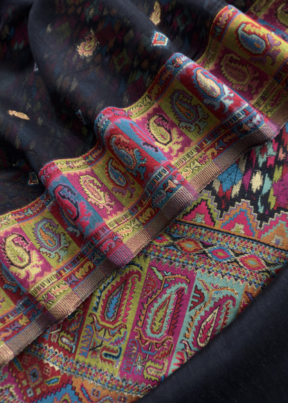 kani silk unstitched suit with dupatta

