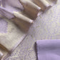Purple Banarasi Silk Brocade Suit With Organza Dupatta