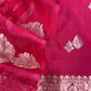Pink Handloom Kadwa Weaving Silk Suit With Kora Silk Dupatta
