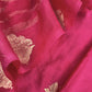 Pink Handloom Kadwa Weaving Silk Suit With Kora Silk Dupatta