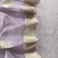 Purple Brocade Kurta With Organza Dupatta
