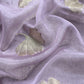 Purple Brocade Kurta With Organza Dupatta