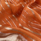 Orange Handloom Silk Kurta And Kora Silk Dupatta With Zari Weaving