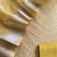 Yellow Brocade Kurta With Organza Dupatta