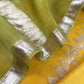 Kalasheel Luxe Deep Yellow Chiniya Silk With Gold Ikkat Weave