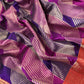 Violet Luxe Sangria Pink Pure Banarasi  Katan Silk Suit with Tanchoi weaving