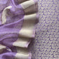 Purple Banarasi Silk Brocade Suit With Organza Dupatta