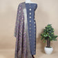 Blue Banarasi Suit With Kalamkari Dupatta