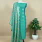 Green Banarasi Suit With Kalamkari Dupatta