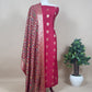 Red Banarasi Suit With Kalamkari Dupatta