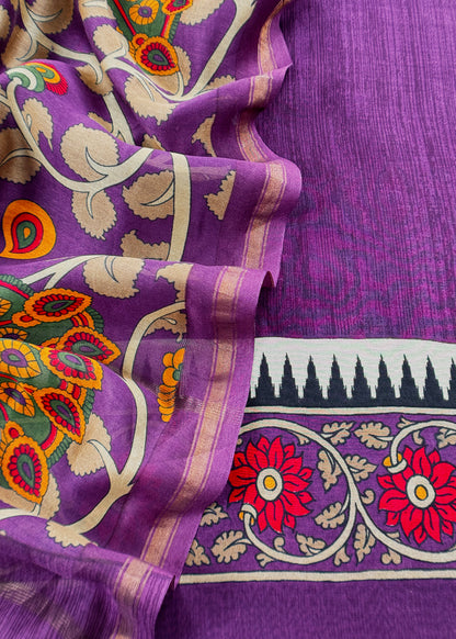 Pure maheshwari silk suit fabric

