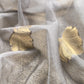 Gray Brocade Kurta With Organza Dupatta