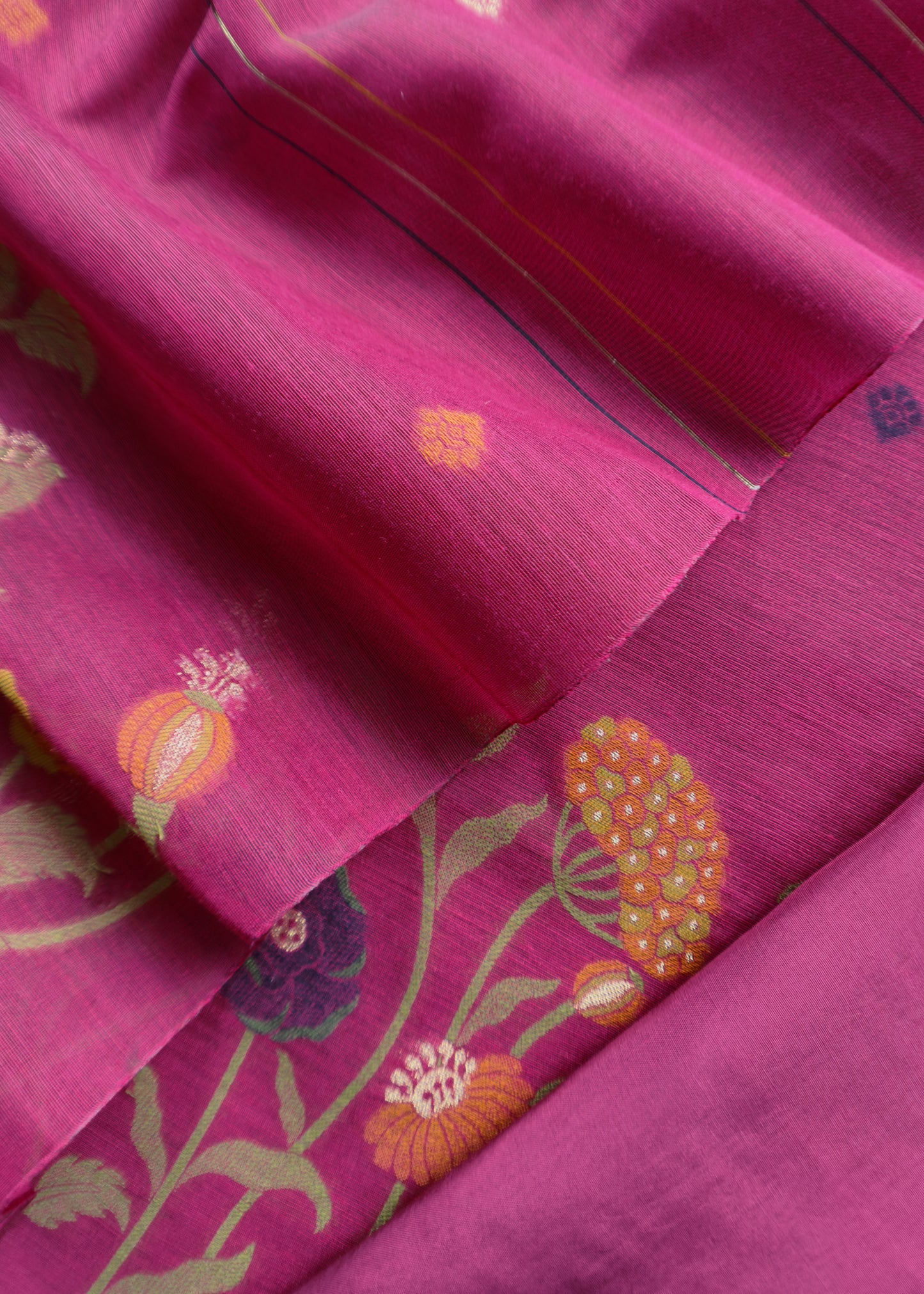 Floral Jamdani Weave Unstitched Chanderi Suit