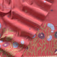 Floral Jamdani Weave Unstitched Chanderi Suit