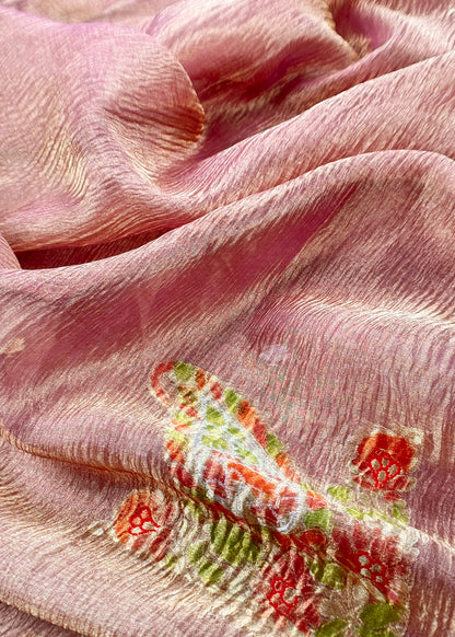 Luxury handloom tissue silk suit

