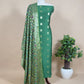 Green Banarasi Suit With Kalamkari Dupatta