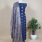 Blue Banarasi Suit With Kalamkari Dupatta