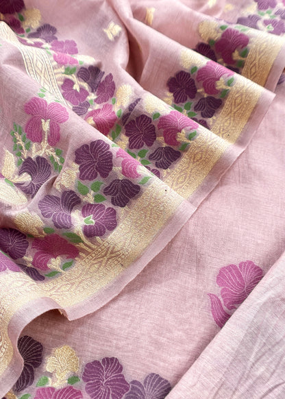 Banarasi meenakari suit in pure Cotton Suit.

