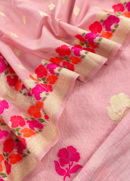 Banarasi meenakari suit in pure Cotton Suit.

