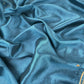 Teal blue Satin Silk Suit Fabric With Dori And Zardosi Embroidery