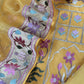 Marigold Yellow Handloom Kora Silk Suit With Gold Silver Zari And Rajasthani Khidki Embroidery