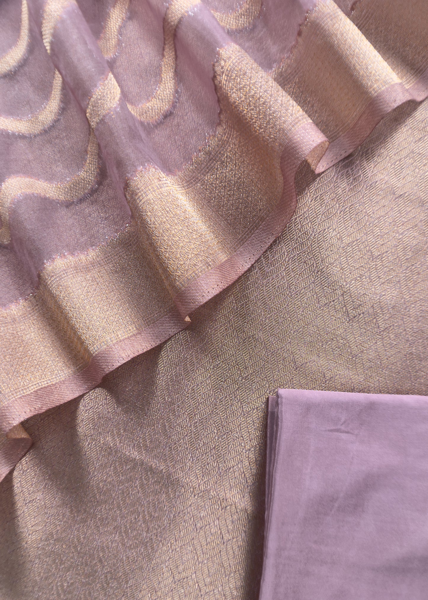 Tissue Silk Kurta With Organza Dupatta