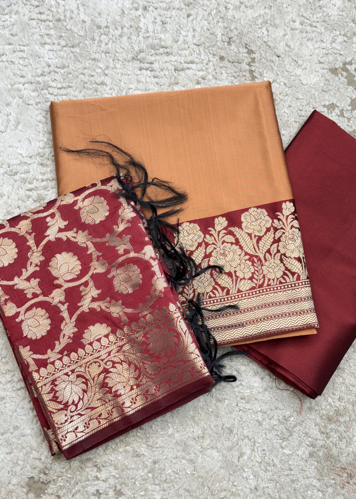 Blue Banarasi Chanderi Suit With Zari Weaving Dupatta