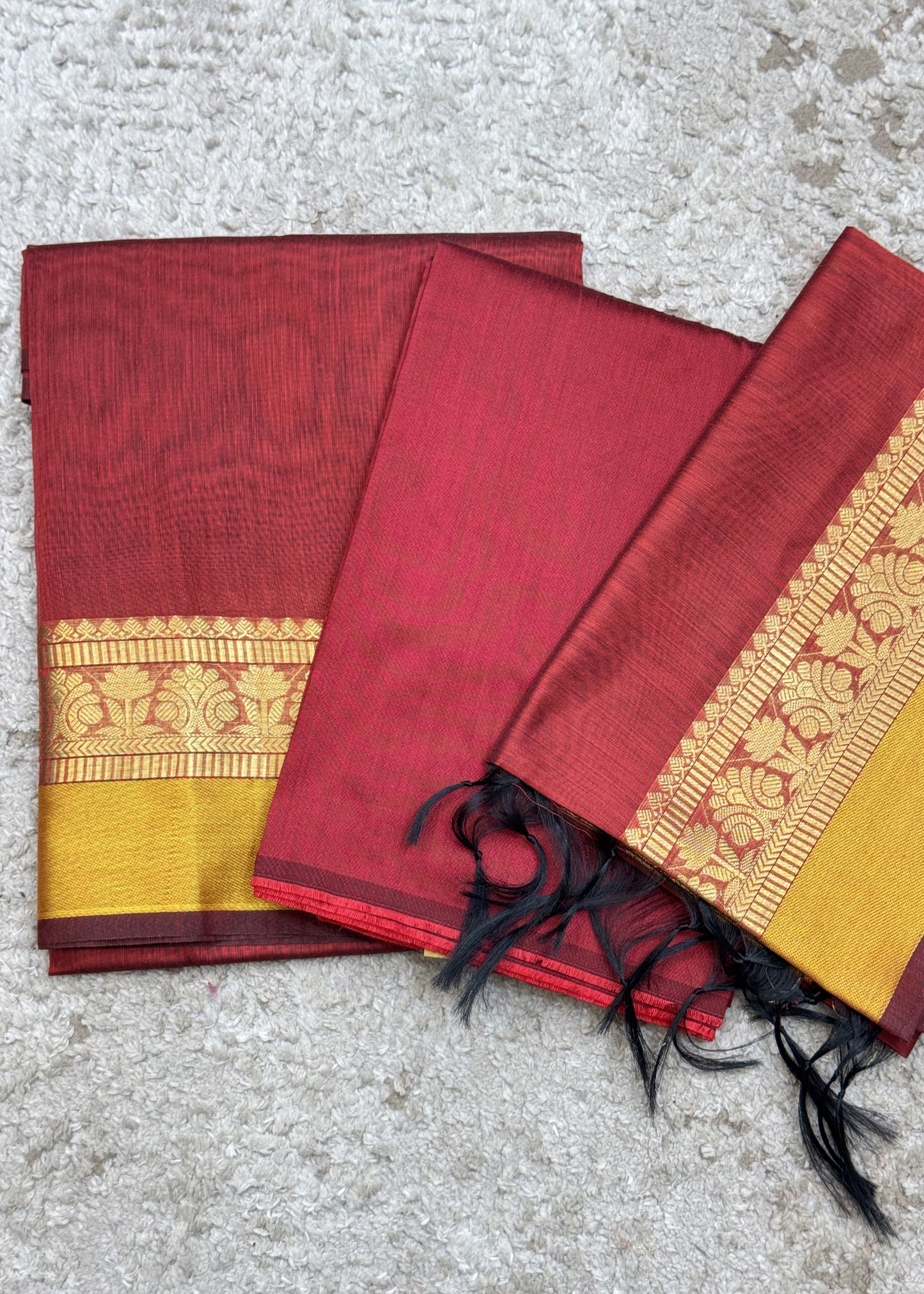 Yellow Banarasi Chanderi Suit With Dupatta