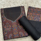 Black Handloom Pashmina Suit With Kani Zari Weaving