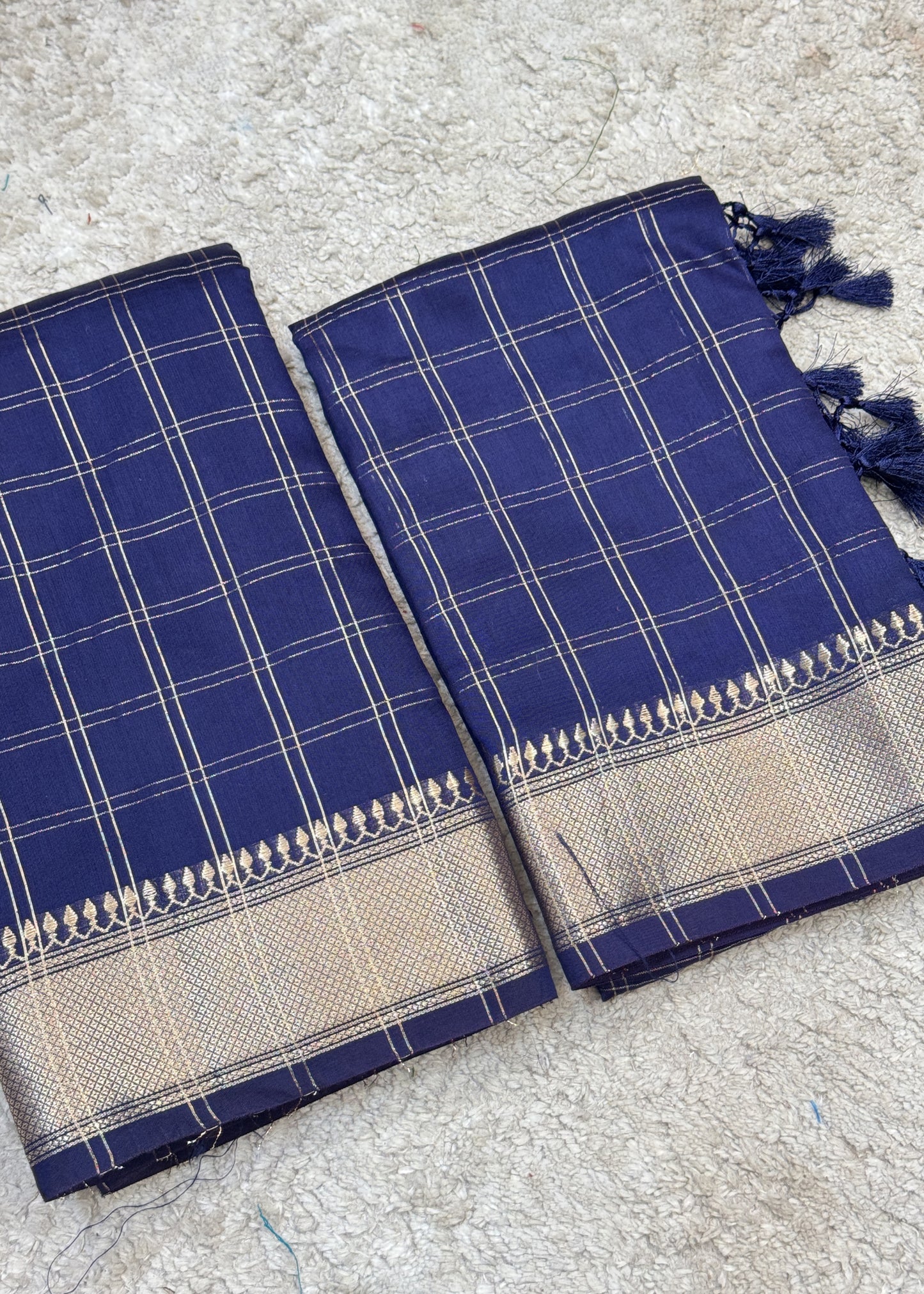 Purple Banarasi Chanderi Suit With Dupatta