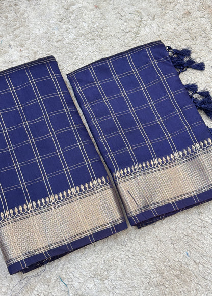 Purple Banarasi Chanderi Suit With Dupatta