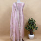 Purple Brocade Kurta With Organza Dupatta