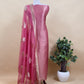 Brown Banarasi Silk Brocade Suit With Organza Dupatta