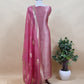 Purple Brocade Kurta With Organza Dupatta