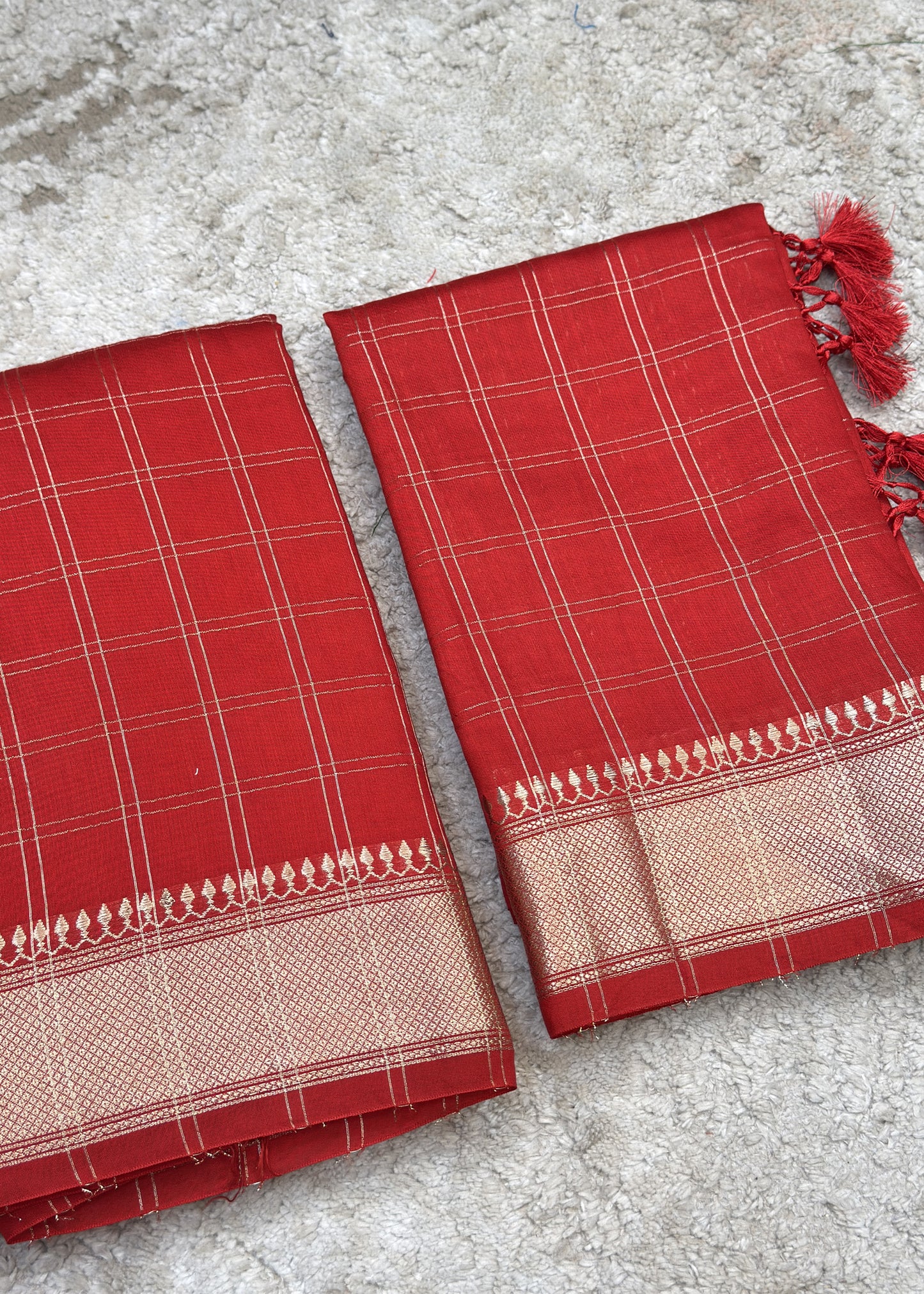 Purple Banarasi Chanderi Suit With Dupatta