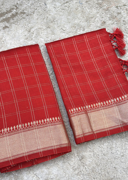 Purple Banarasi Chanderi Suit With Dupatta