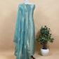 Purple Brocade Kurta With Organza Dupatta