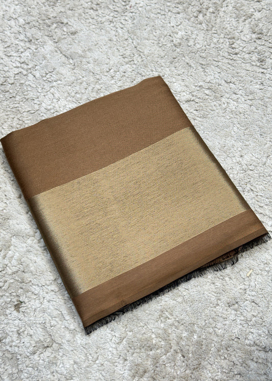 Pure wool double gold shaded stole