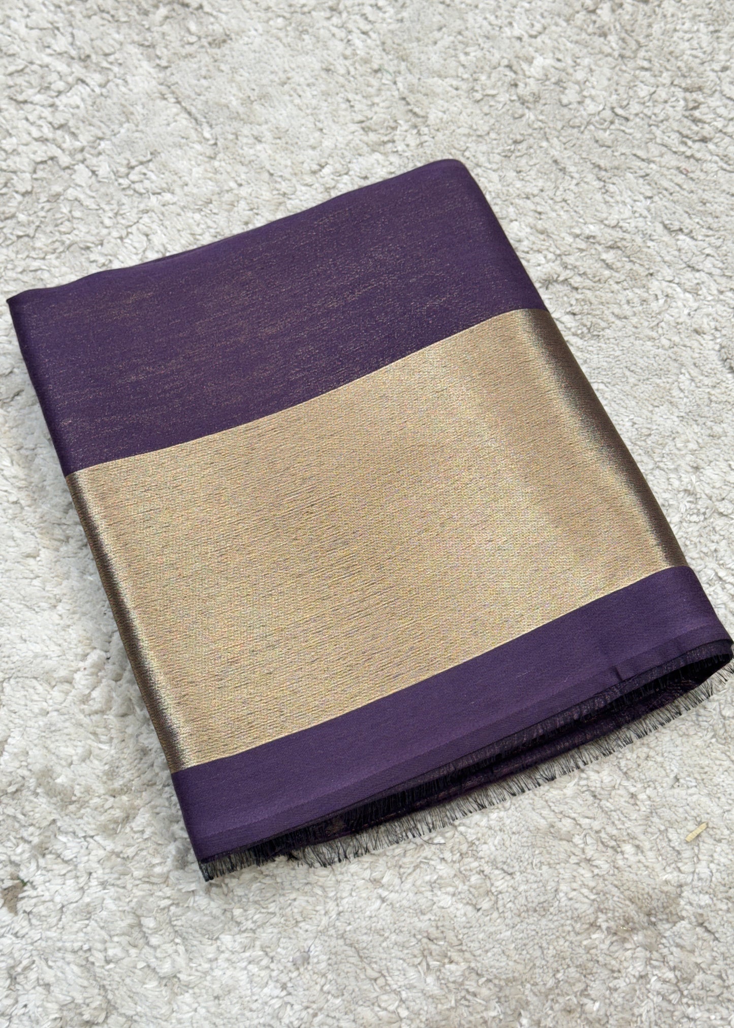 Pure wool double gold shaded stole