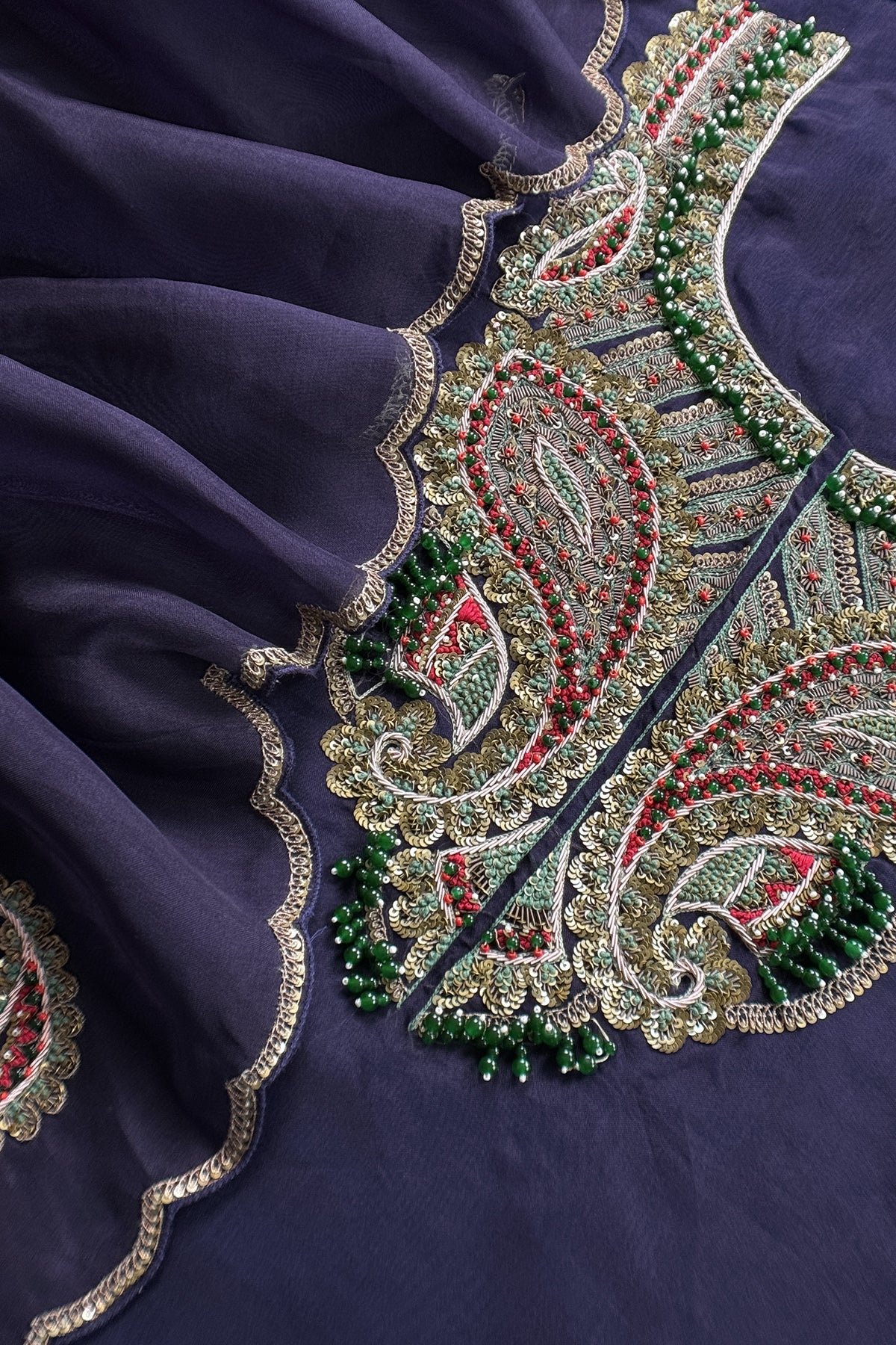 Premium quality raw silk suit for women

