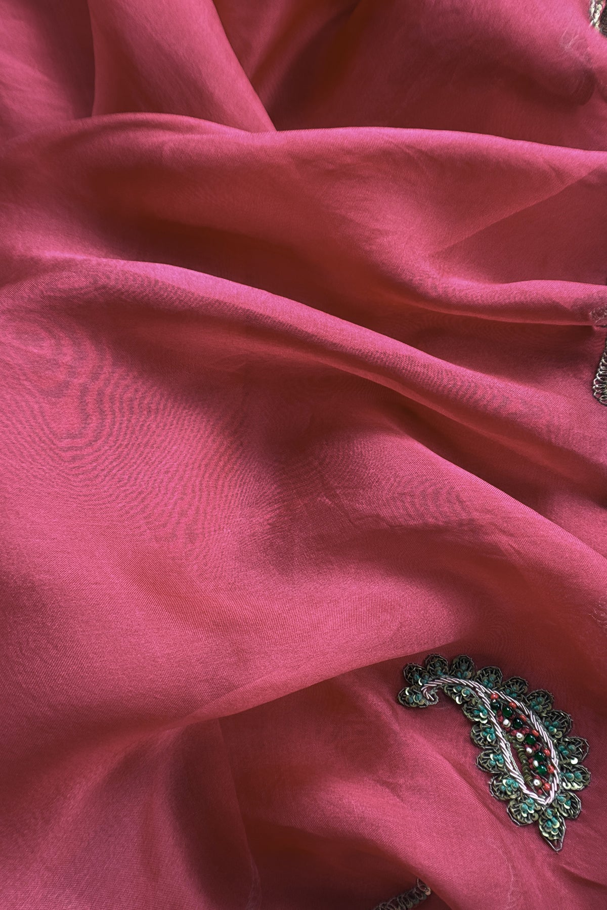 Buy raw silk suit with kora silk dupatta

