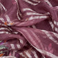Brown Handloom Organza Silk Suit Fabric With Flamingos Kantha Handwork