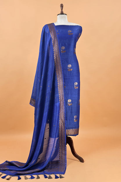 Buy raw silk suit with kora silk dupatta

