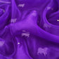 Purple Pure Chiniya Silk Kurta And Kora Silk Dupatta with Handwork