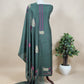 Black Unstitched Chanderi Dupatta-Suit With Pichwai Jamdani Weaving