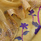 Senorita Dreamy Yellow Handloom Organza Silk Suit Fabric With Cross-Stitch Embroidery