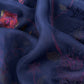 Senorita Dreamy Navy Blue Handloom Organza Silk Suit Fabric With Cross-Stitch Embroidery