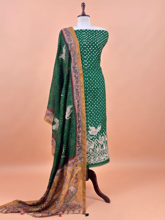 buy unstitched tussar suit set

