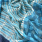 Blue Ajrakh Mahehswari Silk Unstitched Suit With Dupatta